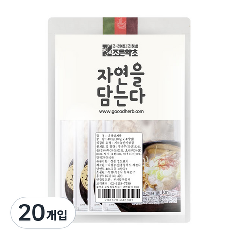 조은약초 대형 삼계탕, 100g, 20개입