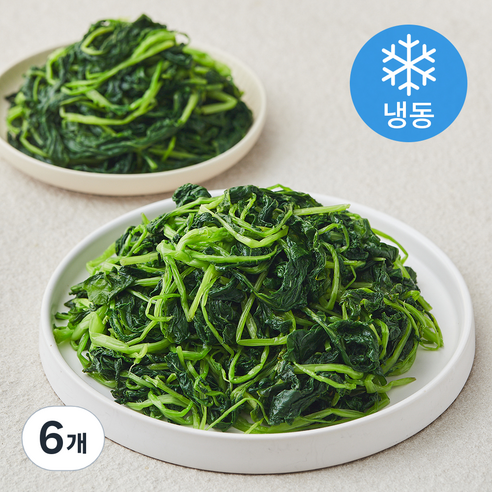 나물투데이 국내산 데친 유채 (냉동), 6개, 1kg