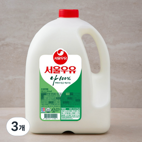 서울우유 1급A우유, 3L, 3개