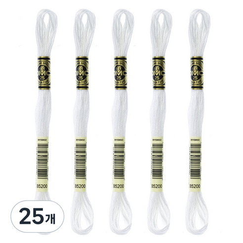 브랜드얀 DMC 자수실 25번 면사, B5200, 25개