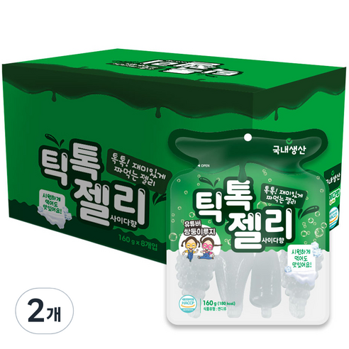 틱톡젤리 사이다향 8p, 2개, 1280g