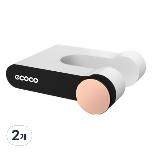 ecoco HappyEasy 무타공 욕실 헤어 드라이기 벽걸이 스몰 기본, 블랙, 2개
