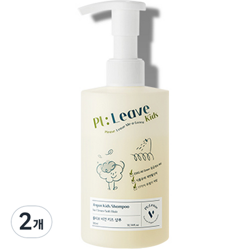 플리브 비건 키즈 샴푸 플로럴향, 300ml, 2개