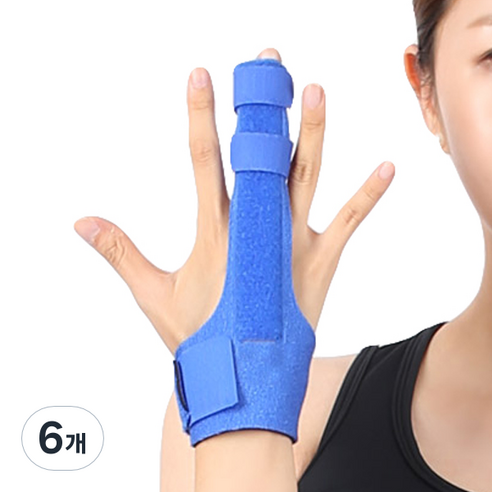 검지 중지 약지 손가락 보호대 L, 6개, 손/손가락, 좌우겸용, 일상생활용, 일반/성인, 단품