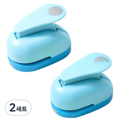 알로데 블리스 모양 펀치 2종 세트, 2세트, 14번(원형, 달)