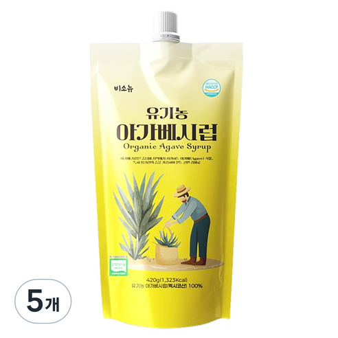 비소뉴 유기농 아가베시럽, 420g, 5개