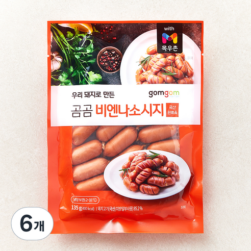 곰곰 비엔나 소시지, 135g, 6개