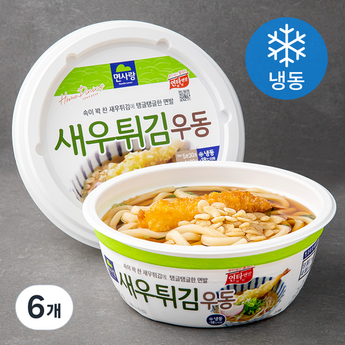 면사랑 새우튀김우동 (냉동), 305g, 6개