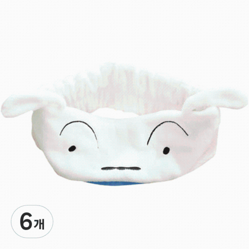 제이앤컴퍼니 짱구는 못말려 세안밴드, 흰둥이, 6개