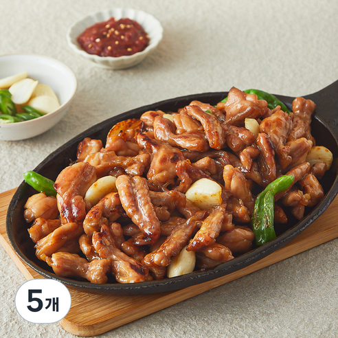 꾸브닝 신선한 국내산 닭고기 양념닭목살, 5개, 400g