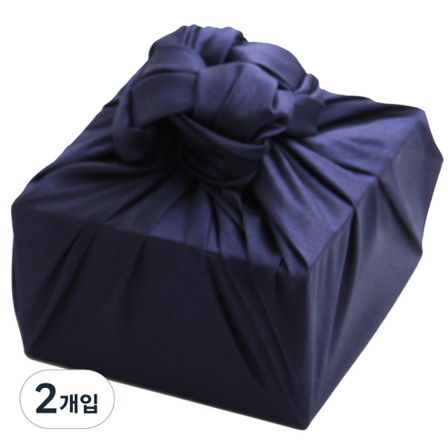봄91 641 실크 홑보자기 90 x 90 cm, 진네이비, 2개입