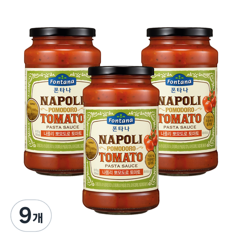 폰타나 나폴리 뽀모도로 토마토 파스타소스, 610g, 9개