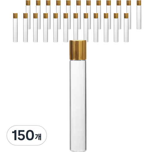 롤온 향수 용기 10ml, 150개, 골드(캡) + 투명(용기)