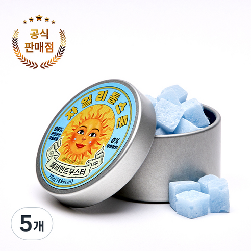 자일리톨 스톤 페퍼민트 부스터 70g, 5개