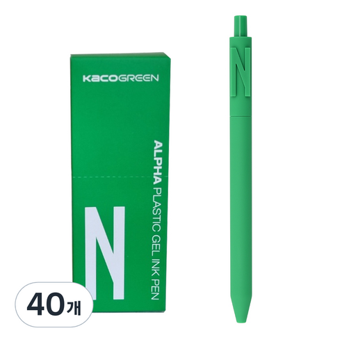 카코 알파 소프트 중성 젤펜 0.5mm, 알파벳 N, 40개
