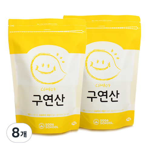 소다스쿨 구연산, 1kg, 8개