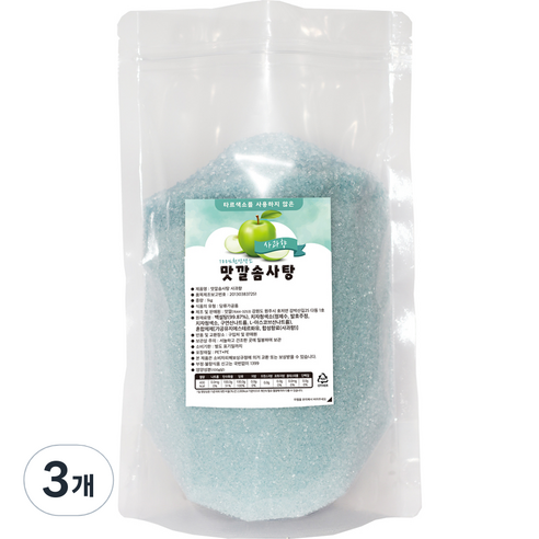 맛깔 솜사탕 설탕 사과향, 1kg, 3개
