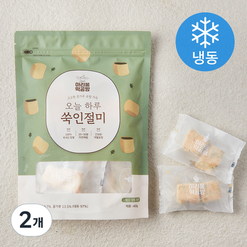 아리울떡공방 고소한 쑥인절미 (냉동), 400g, 2개