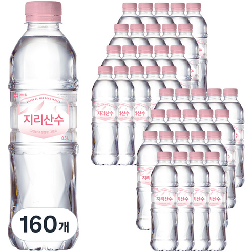 아워홈 지리산수 핑크, 0.5L, 160개