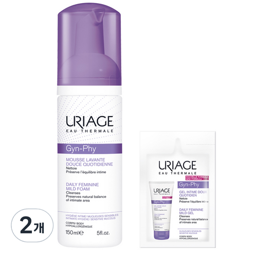 유리아쥬 진피 마일드 폼+마일드젤 3ml 여성청결제, 150ml, 2개