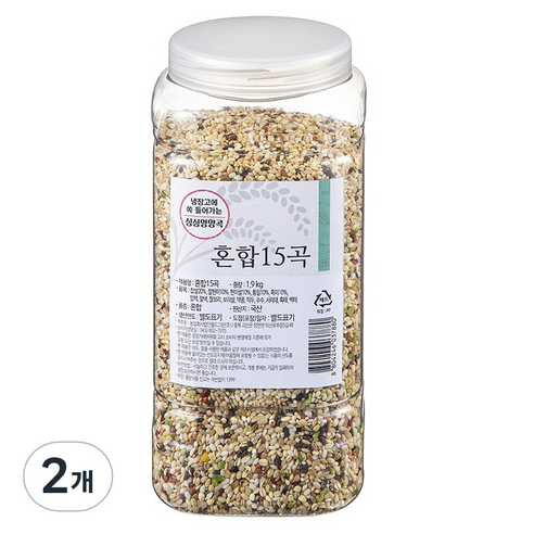 월그그린 싱싱영양통 혼합 15곡, 1.9kg, 2개