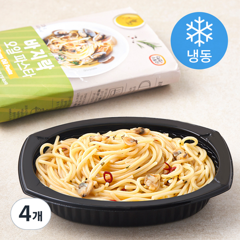 쉐프스토리 바지락 오일 파스타 (냉동), 226g, 4개