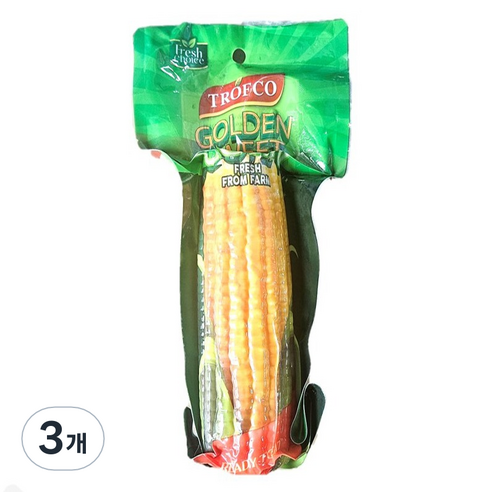 달콤한 삶은 옥수수, 3개, 250g