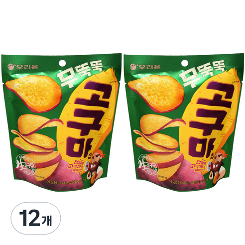 오리온 무뚝뚝 고구마칩, 56g, 12개