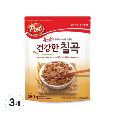 동서 포스트 건강한칠곡 시리얼, 450g, 3개