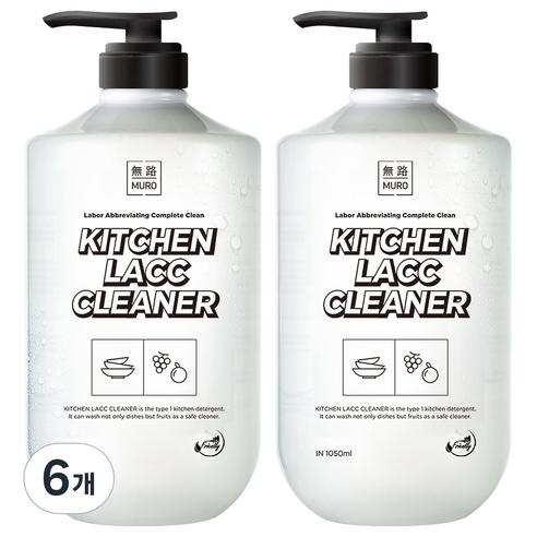 무로 키친 락클리너 자몽향, 1050ml, 6개