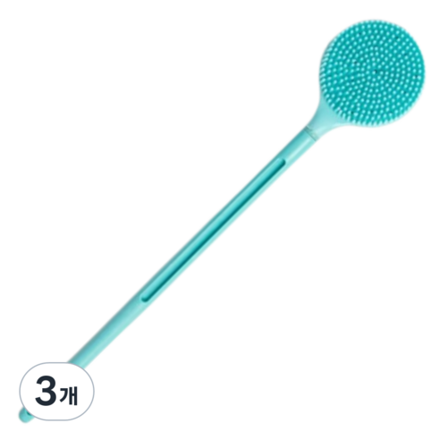 여비홈 실리콘 양면 샤워볼 샤워타올 바디브러쉬, 블루, 3개, 1개입