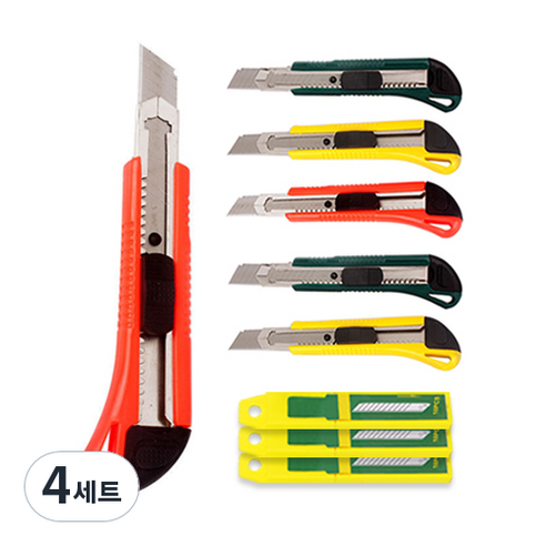 다다 대형 커터칼 6p + 칼날 30p, 랜덤발송, 4세트