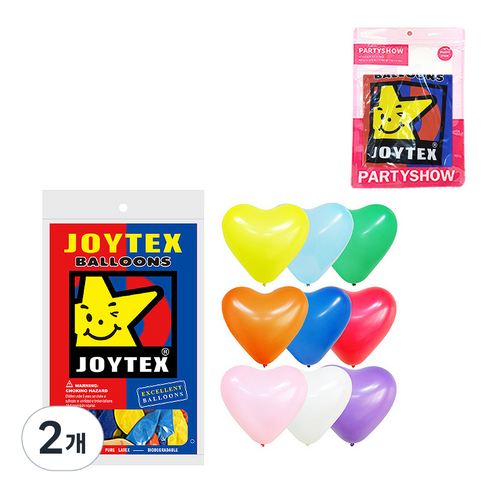 조이텍스 파티쇼 수입 하트 풍선 스탠다드 30cm 100p, 랜덤발송, 2개