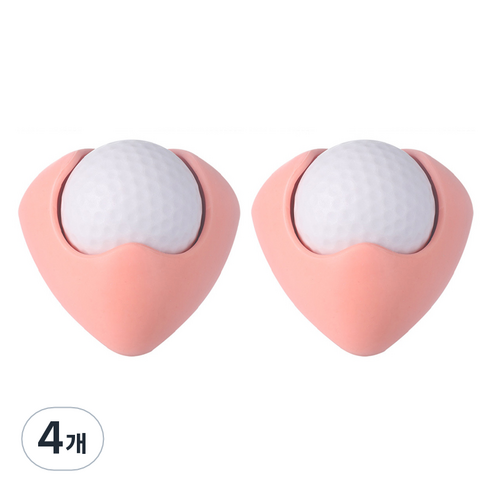 하이원픽 발바닥 마사지 지압볼 7 x 4.5 cm, 핑크, 4개