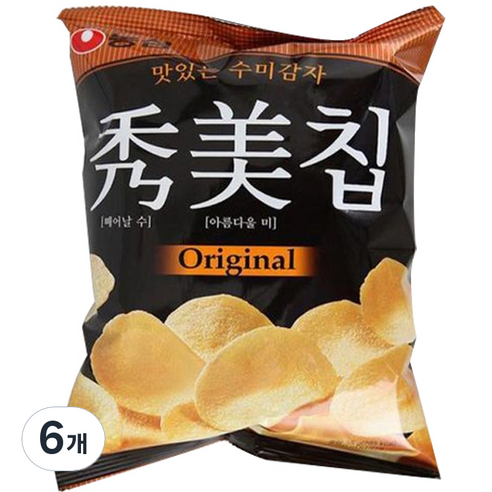 농심 수미칩 오리지널, 55g, 6개