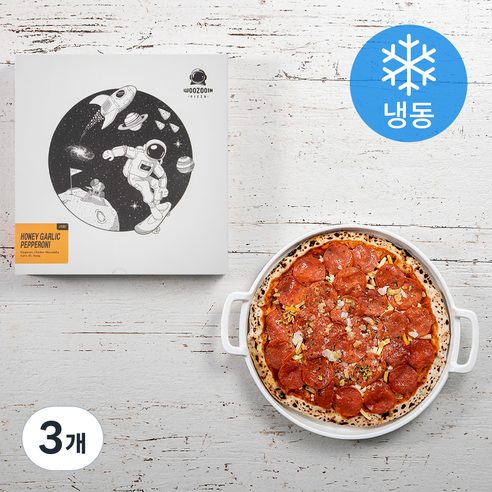 우주인피자 허니갈릭 페퍼로니 (냉동), 386g, 1개입, 3개