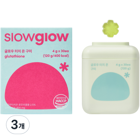 슬로우글로우 글로우 터치 온 구미 젤리 30p, 120g, 3개