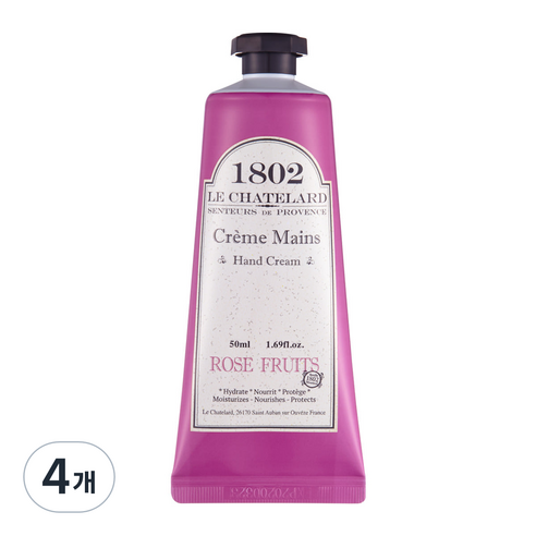 르샤트라1802 핸드크림 로즈, 50ml, 4개