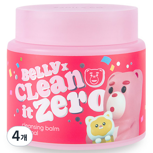 바닐라코 벨리곰 에디션 클린 잇 제로 오리지널 클렌징밤, 180ml, 4개