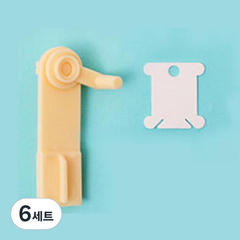 자수실 와인더 + 보빈 240p 세트, 혼합색상, 6세트
