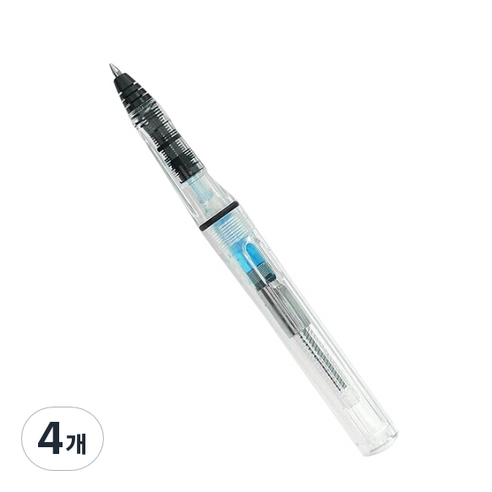 야자컴퍼니 잉크 넣는 만년볼펜 피스톤 0.38 EF, 4개