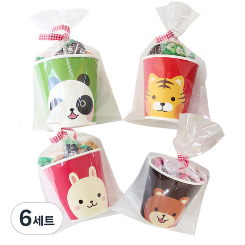 황씨네도시락 캐릭터종이컵 30p 랜덤 + OPP봉투 30p + 체크타이 30p, 6세트