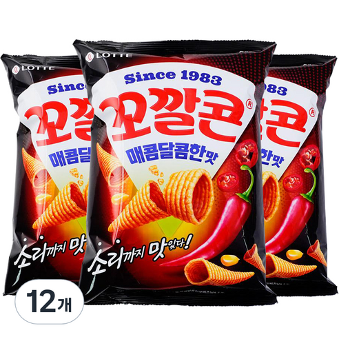 꼬깔콘 매콤달콤맛, 134g, 12개