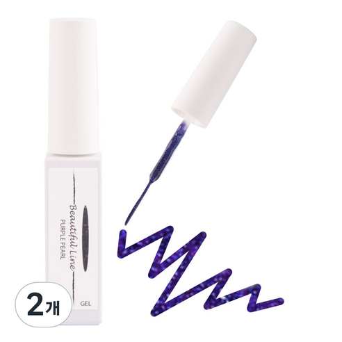 아이빛 네일아트 컬러 라인 젤네일 10ml, 18 퍼플펄, 2개