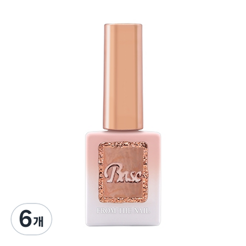 프롬더네일 꾸안꾸 영양 컬러 베이스 젤 네일, 옐로우, 10ml, 6개