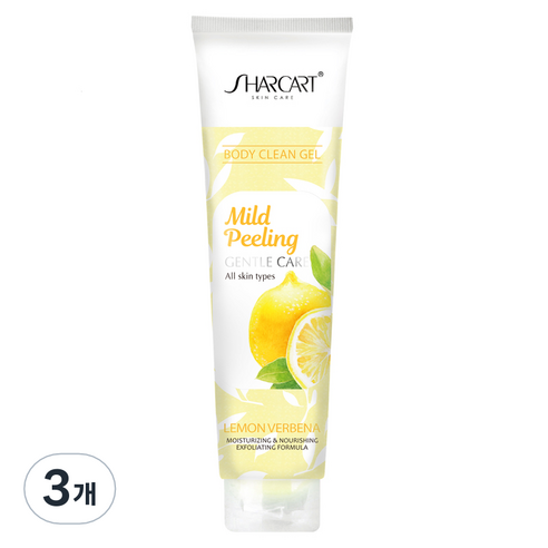 샤카트 페이스 바디 각질 제거 필링젤 레몬버베나향, 310ml, 3개