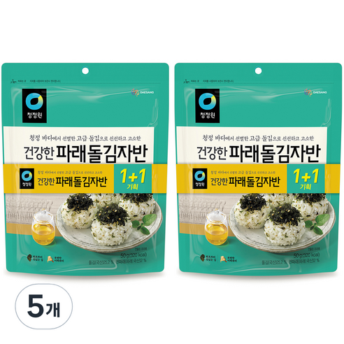 청정원 파래돌김자반 1+1, 100g, 5개