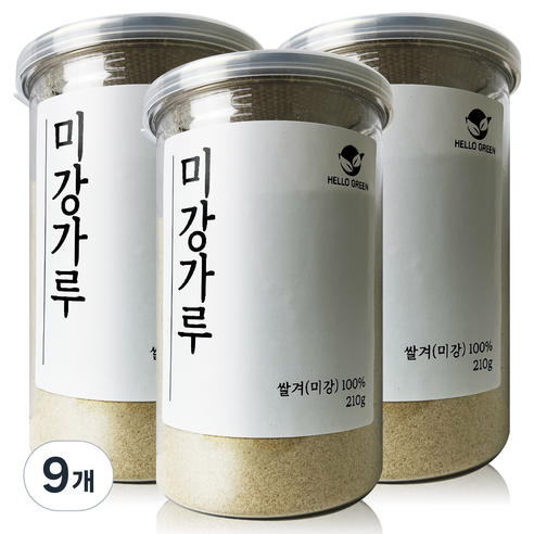 헬로우그린 미강가루, 210g, 9개