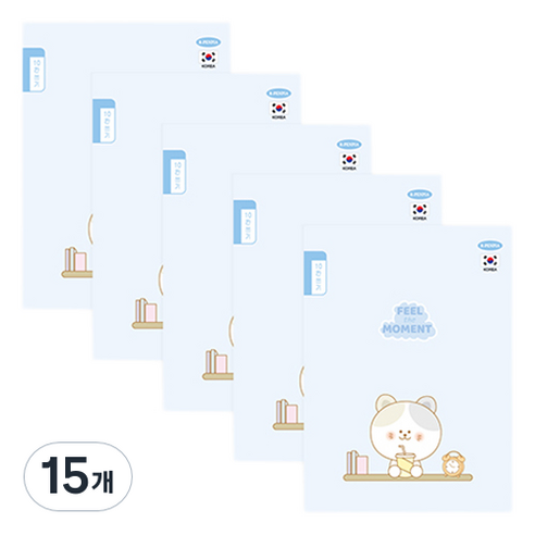 펜피아 1000 초등 제본노트 10칸쓰기 노트, D 블루, 15개