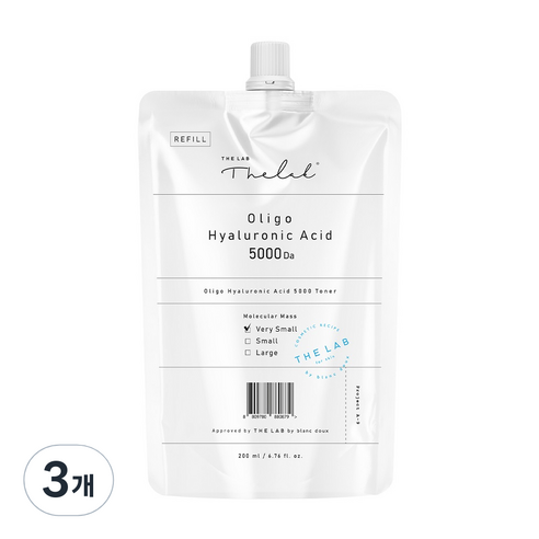 더랩바이블랑두 올리고 히알루론산 5000 토너 리필, 3개, 200ml